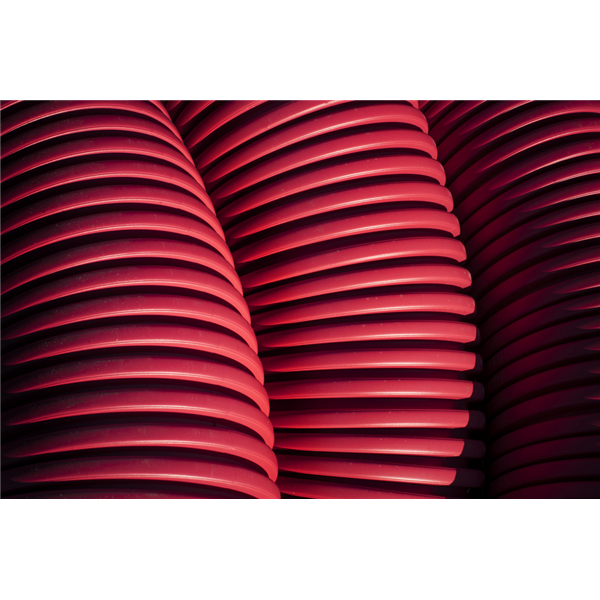 Gaine TPC annelée rouge D90 barre de 6 mètres