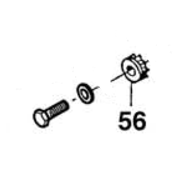 Pignon moteur avec vis et rondelle pour bétonnières Altrad BI 190 F BI 190 TF LB 140 B165 et B180 LB