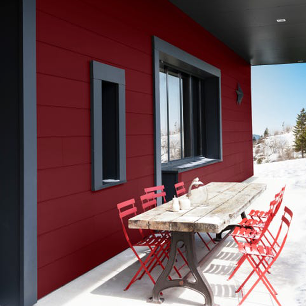 Peinture pour bois extérieurs V33 - Climats Extrêmes - Teinte Rouge basque brillant - Pot 2L