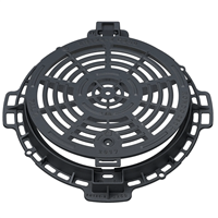 Regard eau pluviale avec grille en fonte PMR C250 articulée verrouillée et cadre avec joint antibruit - ∅850 mm passage utile ∅600 mm