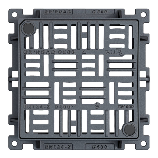 Grille concave A/cadre D400 600x600 PMR