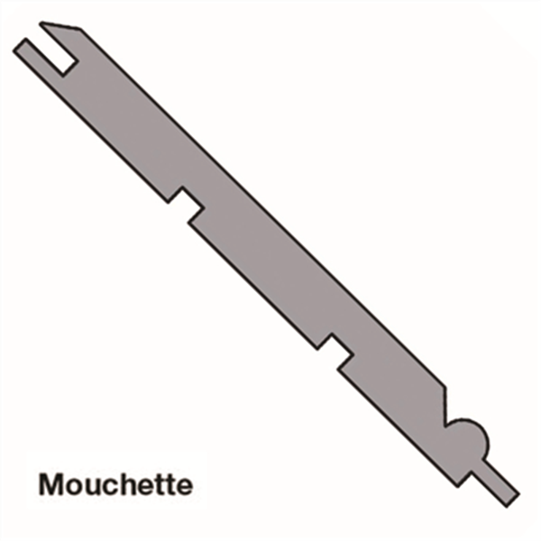 Lambris intérieur en sapin du nord non traité raboté - Profil Simple Mouchette - 10 x 90 mm - L.2,65 M