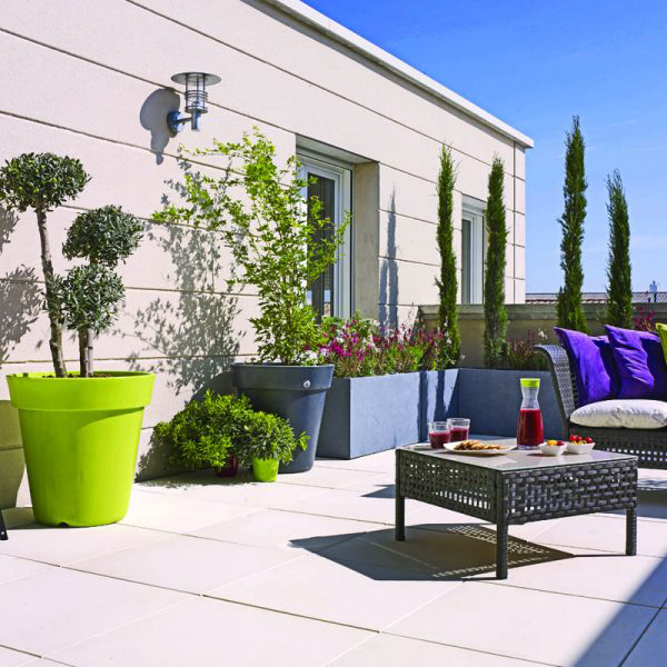 Dalle terrasse béton - Galaxie - 50,0 CM x 50,0 CM - ép.30,00 MM - teinte Luberon