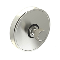 Galet à gorge en V  Mantion pour rail au sol - Capacité 200 Kg - Diamètre 80 mm - Acier - Lot de 2