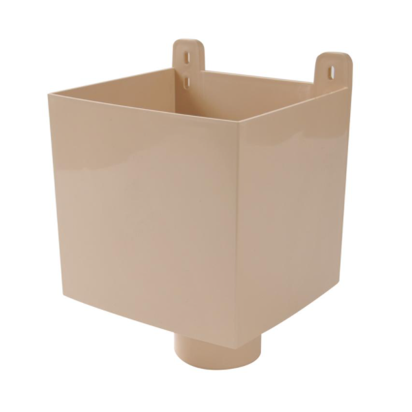 Boîte à eaux de gouttière carrée Nicoll - Diamètre du tube 80 mm - Techtan Sable