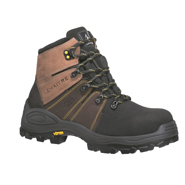 Chaussures de sécurité hautes Lemaitre Trek semelle Vibram waterproof S3 brun – Taille 39