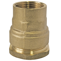 Raccord à compression droit en laiton à sortie femelle 3/4" pour tube PE Ø 25 mm