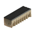 Caniveau béton polymère Aco Multidrain C250 - feuillures acier galvanisé avec grille DUNE fonte - Larg. 300,0 mm x Haut. 300,00 mm - Long. 1,00 m