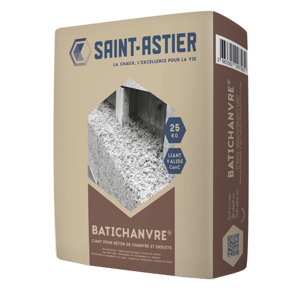 Liant à la chaux pour bétons de chanvre et enduits - Batichanvre - sac de 25 KG