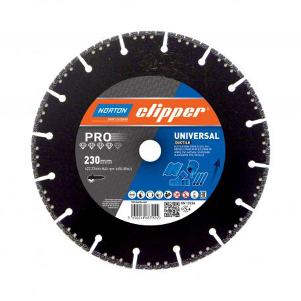 Disque diamant PRO UNIVERSAL DUCTILE - 300x20mm Norton Clipper