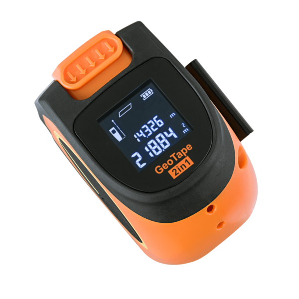 Télémètre laser GeoTape 2in1 avec ruban intégré de 5 mètres - Geo Fennel - Portée 20 mètres
