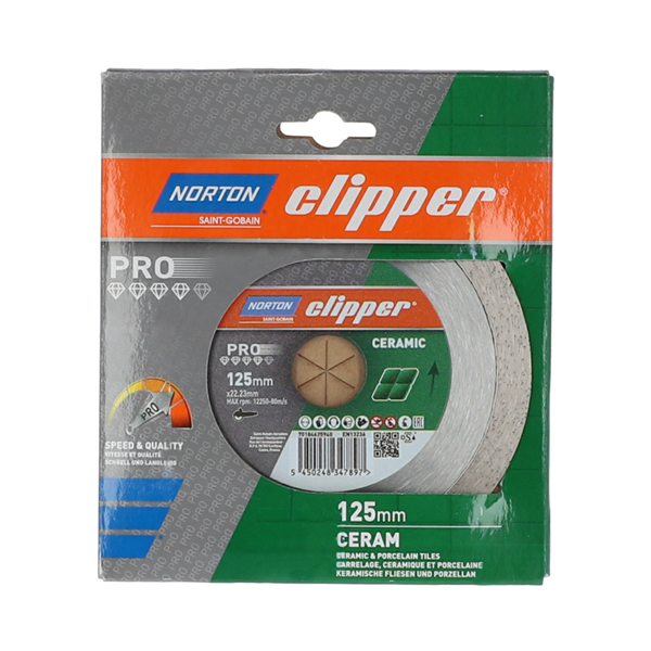 Disque diamant PRO CERAMIC - 125x22.23mm Norton Clipper