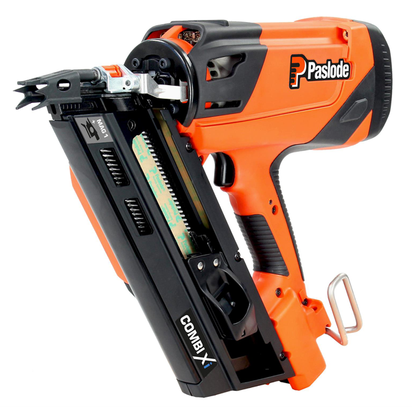 Cloueur autonome 2en1 Spit Paslode Combi Xi - bois sur bois et connecteurs métalliques - en coffret avec batterie et chargeur + 8 packs de clous