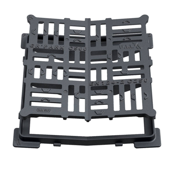 Grille concave A/cadre C250 400x400 PMR