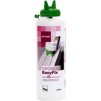 Colle prête à l'emploi pour cloisons et aménagements en béton cellulaire - EasyFix Siporex -bouteille de 1 kg