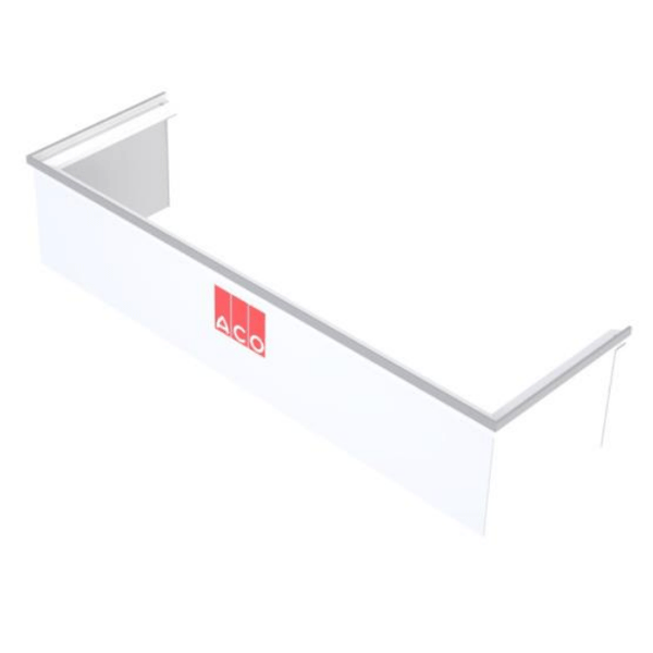 Réhausse fixe polypropylène pour cour anglaise 400 x 1250 mm - kit de montage inclu