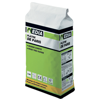 Plâtre de Paris à prise rapide Edia pour maçonnerie intérieure sac de 5 kg