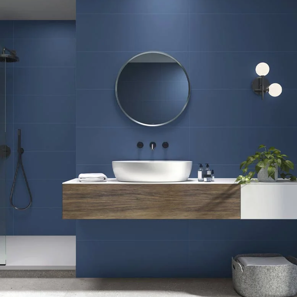Faïence murale rectifiée - Colorful - 90,0 CM x 30,0 CM - ép. 8,90 MM - Marine finition mat