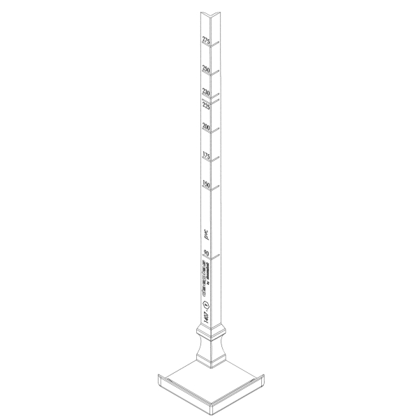 Raccord d'angle intérieur PVC blanc pour planche de rive - Hauteur 300 mm