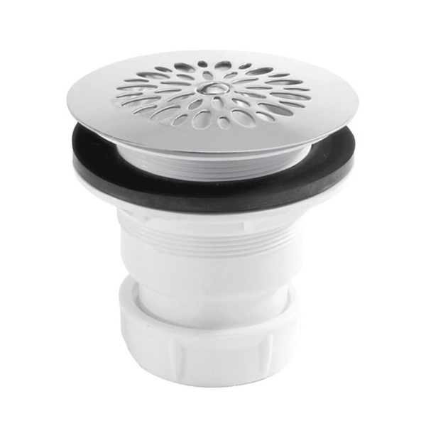 Bonde de douche Nicoll - Sortie verticale - Grille inox- Diamètre 40 mm - Polypropylène et Inox