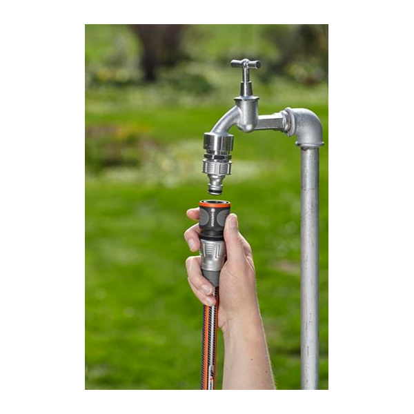 Raccord d'arrosage rapide Premium pour tuyau Ø 13 - 15 mm - Gardena - A fixer au nez de robinet