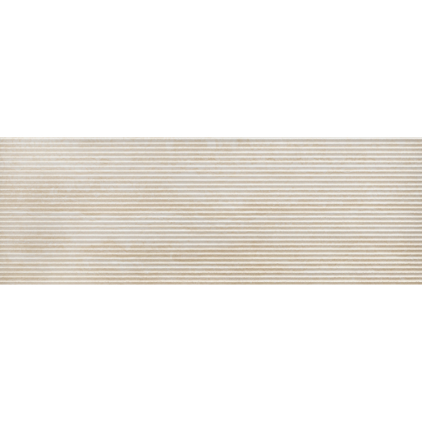 Carrelage mural imitation pierre naturelle de travertin - Travertino Wall 3D Pli Vein Bianco rectifié - 120 x 40 cm - ép. 12 mm