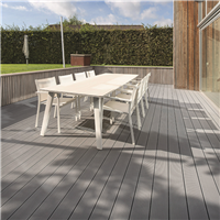 Lame de terrasse composite plein CHARACTER MASSIVE - 522 Beige noix 140 mm L. 4 ml