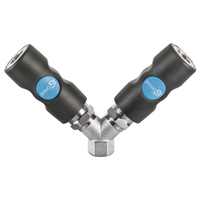 Distributeur fixe à 2 directions taraudé femelle G1/2 - ISI08