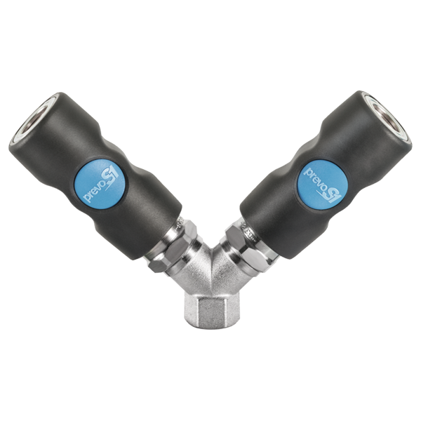 Distributeur fixe à 2 directions taraudé femelle G1/2 - ISI08