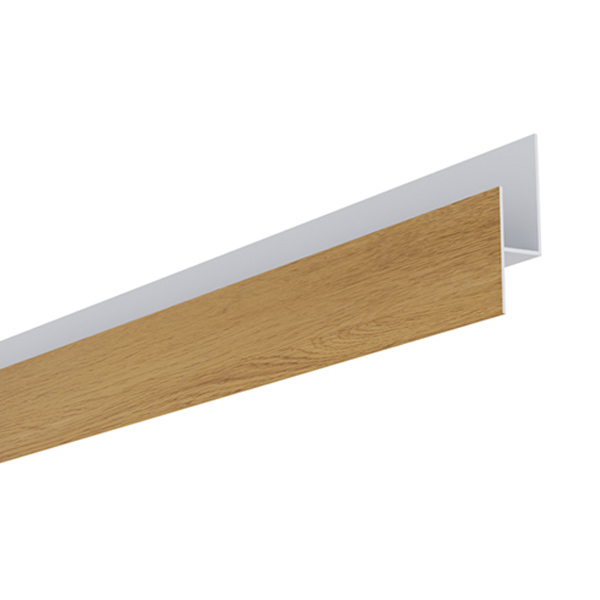 Profil de départ bas pour bardage Claircel Premium en pose verticale - 4,00 M - Chêne Clair