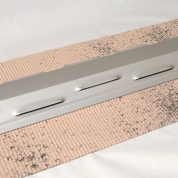 Closoir rigide Lahe-Pro avec bavette en plomb Rose vieilli et coque en acier galvanisé - 140 MM x 2 M