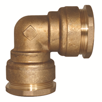 Raccord laiton coudé égal SUMO pour tube PE Ø25 mm