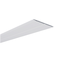 Lambris PVC de sous toiture Blanc - 2 frises alvéolaires - 250 MM x 10,00 MM - Long. 4,00 M