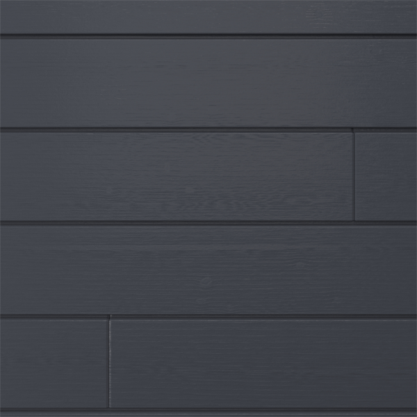 Bardage peint et saturé en sapin du Nord - profil Inca - Graphite - 20 mm x 125 mm x 4.46 m