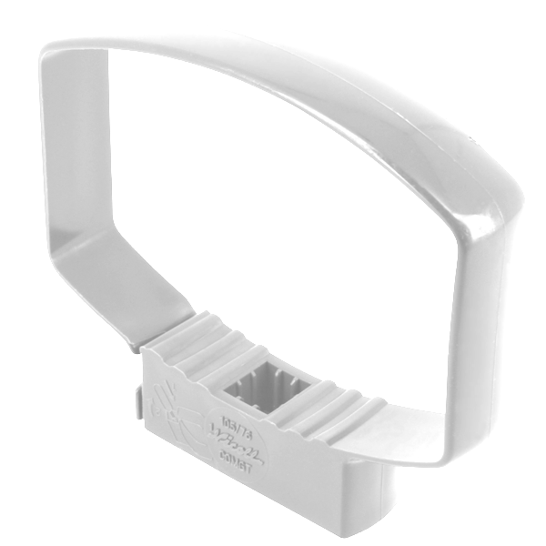 Collier à clipser Nicoll COMGT pour tube de descente de gouttière ovoïde de 105 x 76 mm - Techtan Blanc