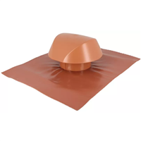 Chapeau de ventilation avec collerette d'étanchéité Nicoll Atemax VVE10 - mâle Ø 100 MM - Terracota