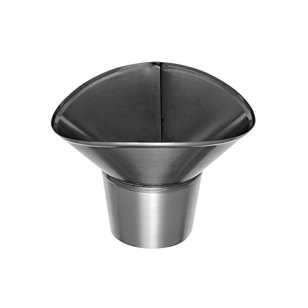 Naissance tronconique en zinc naturel Rheinzink pour gouttière demi-ronde de 333 MM et descente de 100 MM