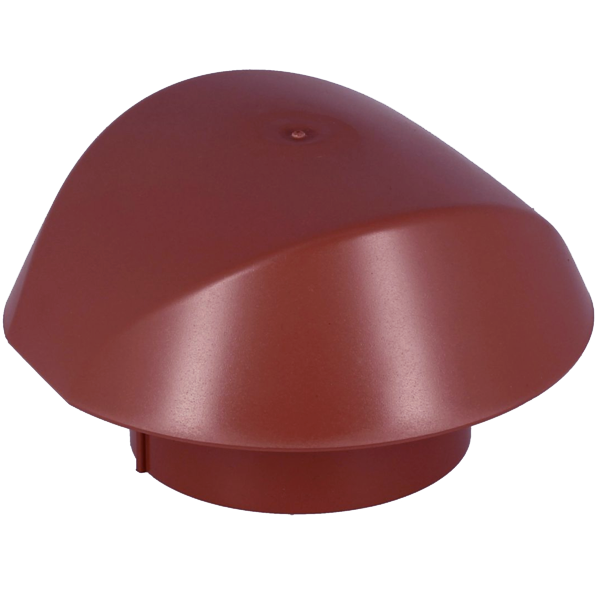 Chapeau de ventilation de toit Nicoll VVM10 avec moustiquaire - femelle Ø 100 mm - PVC Rouge