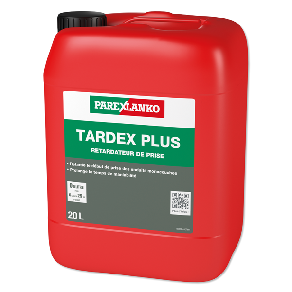 Retardateur de prise TARDEX PLUS Parex pour enduits monocouches - Bidon de
