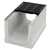 Largeur 420 cm - Grille fonte triple fentes
