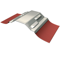 Closoir rigide Lahe-Pro avec bavette en plomb Rouge tradition et coque en acier galvanisé - 140 MM x 2 M