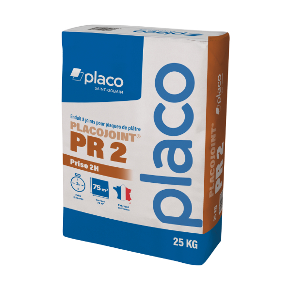 Enduit de jointoiement en poudre à prise rapide Placojoint® PR 2 - Blanc - Sac de 25 kg