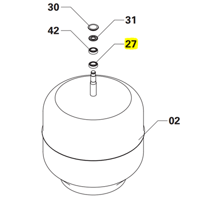 Roulement de cuve Obra 6008 2RS pour bétonnières de 160 litres et 180 litres