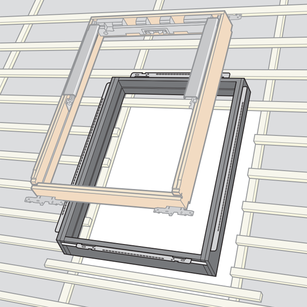 Bloc isolant Velux BDX 0000 à pose traditionnelle pour fenêtre de toit CK02 de 55,0 CM x 78,0 CM