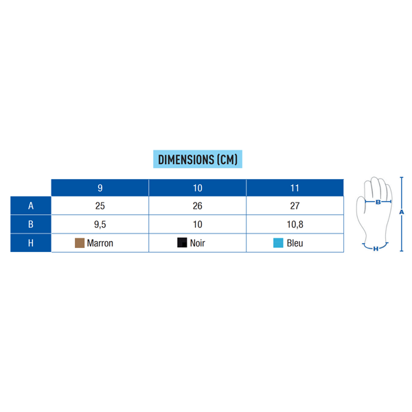 Gant de manutention Obra coton et enduction nitrile taille 9 - lot de 12 paires