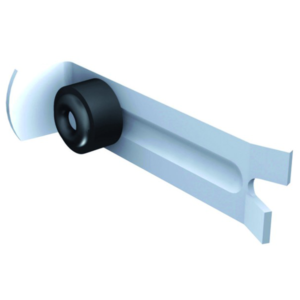 Butoir à sceller avec tampon amortisseur