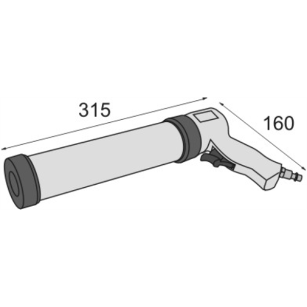 Pistolet pneumatique à cartouches de 310 ml