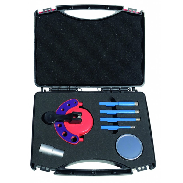 Coffret perçage SX1100 Diam Industries Carrelage Forets diamant Ø 6-8-10-12 mm Guide inclus