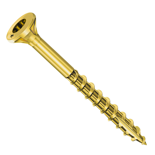 Vis bois et aggloméré tête fraisée Torx - Acier bichromaté - ⌀ 4,0 mm x 50,0 mm - Filetage Partiel - Boîte de 140