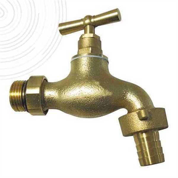 Robinet de puisage orientable à potence - Poignée plate - Mâle 1/2" Sortie 3/4